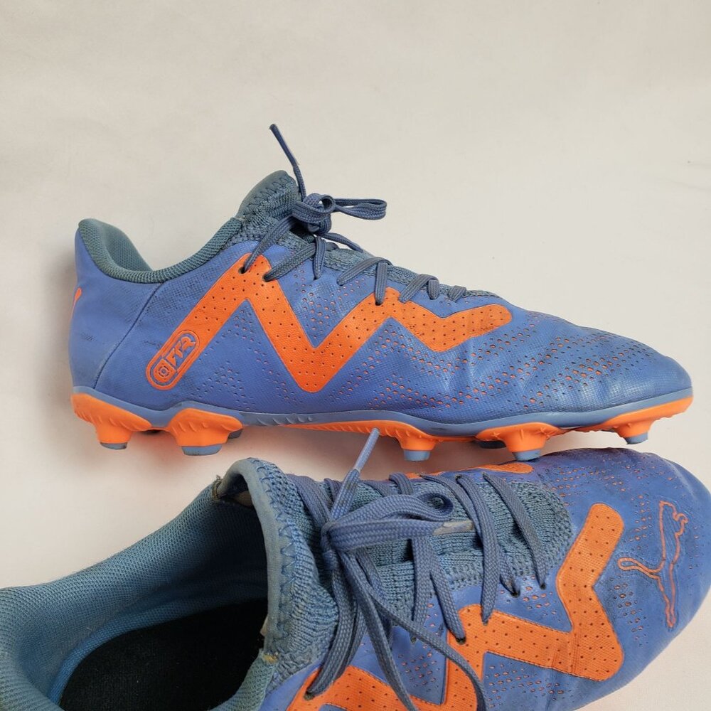 Puma Future Play FG/AG Sky Blue/Orange Girls Soccer Cleats Sz 4 EXCELLENT!!! - Picture 4 of 11